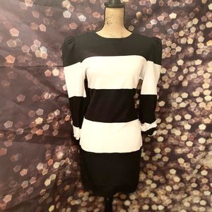 Black and White Striped Lounge dress Xsmall NYCO